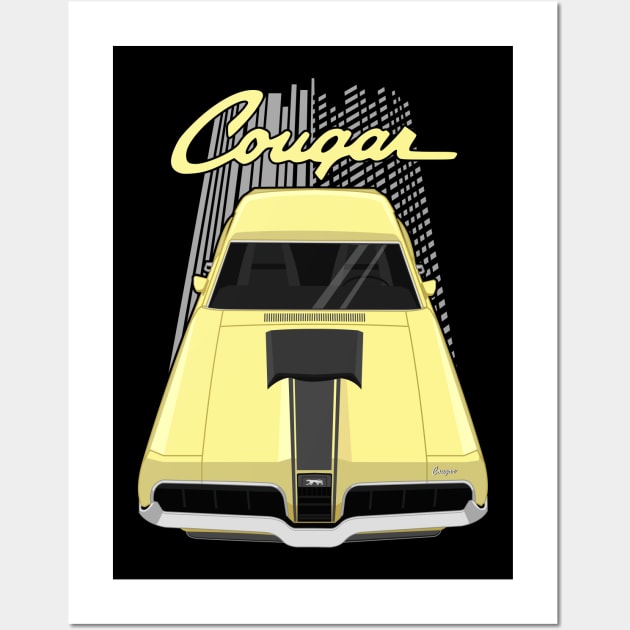 Mercury Cougar 1970 - bright yellow Wall Art by V8social